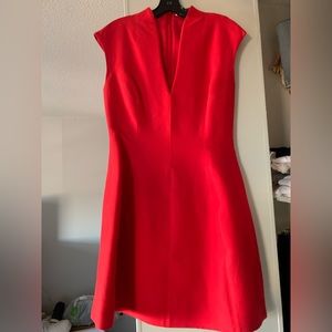 Halston Heritage red tulip dress